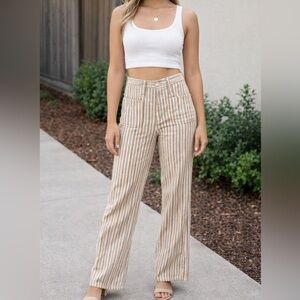 Vintage 1970’s mavericks utilitarian high waisted Striped Women's Jeans 26”waist